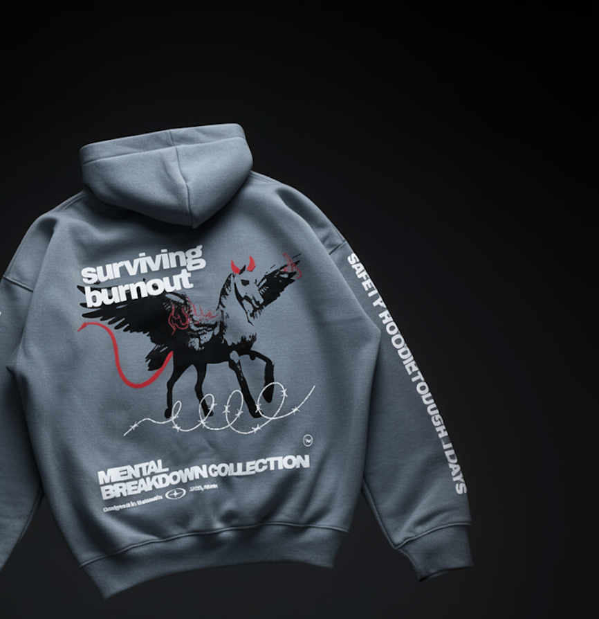 BURN OUT - Oversized hoodie