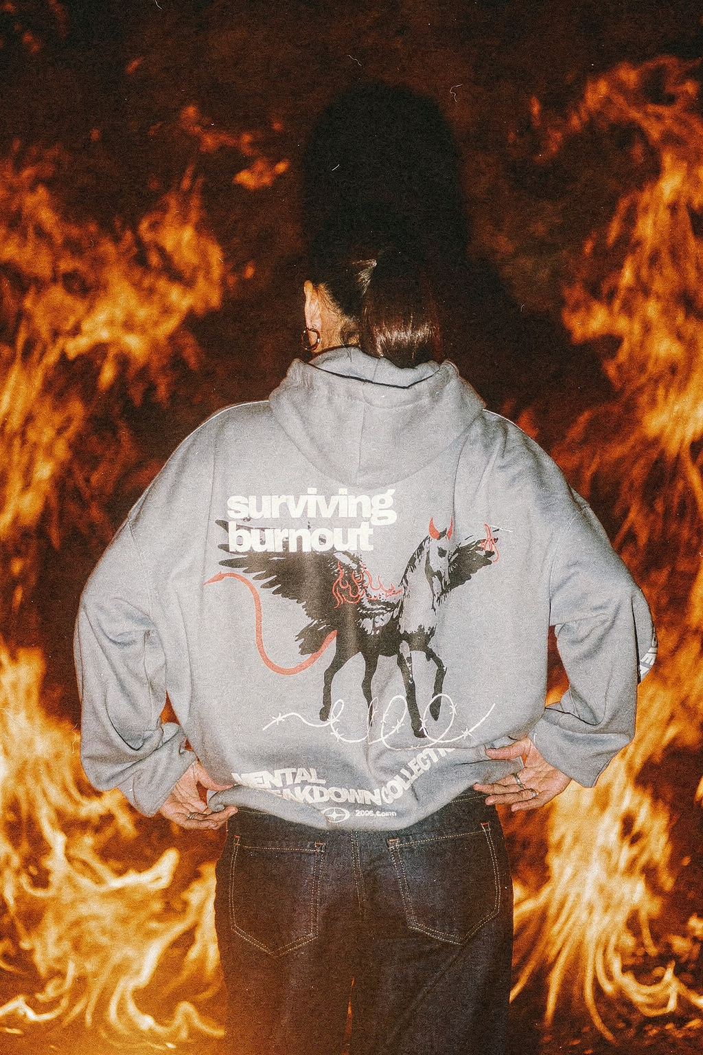 BURN OUT - Oversized hoodie